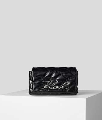 Bolso baguette Karl lagerfeld acolchado negro